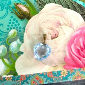 14k Blue Topaz gemstone heart